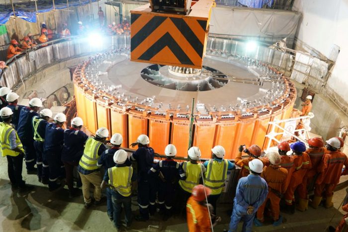 The Last of 6 Rotors at Karuma HPP lowered into pit
