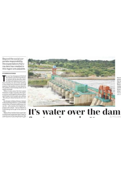 Its water over the dam for teachers in Karuma