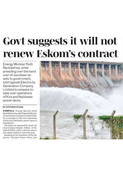 Government Suggests it will not renew Eskom