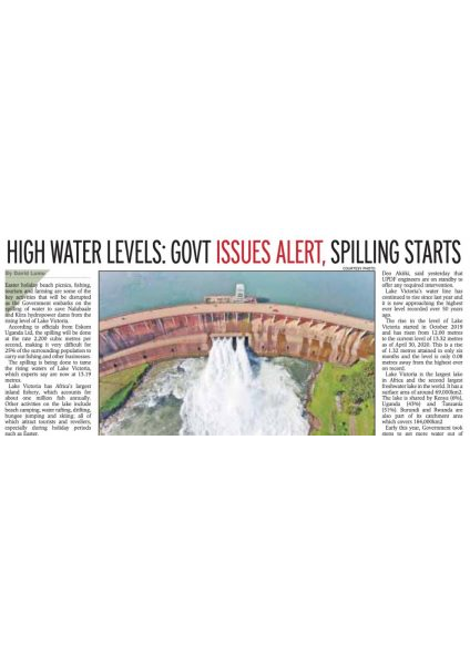 High water levels, Government issues alert