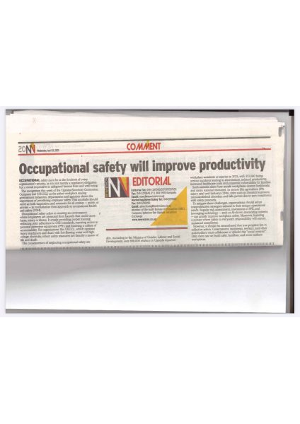 2025.4.30. NV Pg. 20. Occupational safety will improve productivity