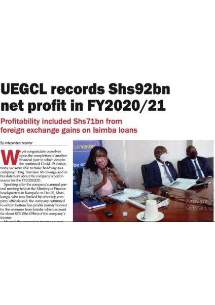 UEGCL Record shs 92bn net profit in FY2020_21