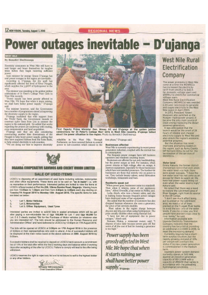 Power outages inevitable-D