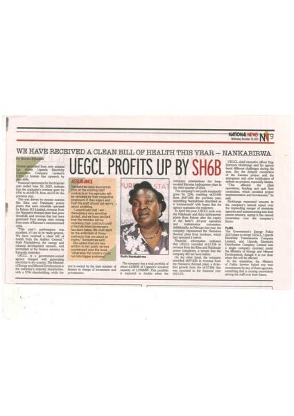 UEGCL profits up by SH6B