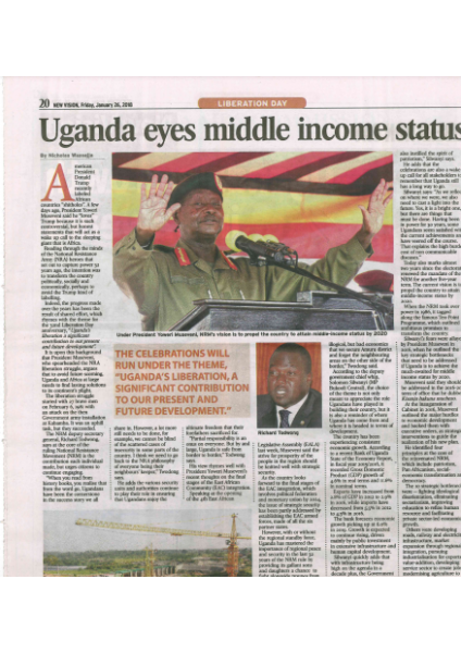 Middle Income status for Uganda