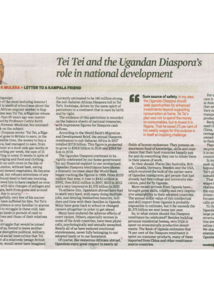 Tei Tei and the Ugandan Diaspora